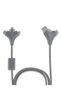 W Cable - Versatile 3-in-1 Fabric Charging Cable, Silver - 3
