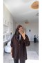 Brown Zippered Pocket Modal Hoodie
