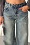 Women's High Waist Washed Jean Loose Cut Extra Wide Leg Denim Pants 3244 - 3