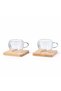 Pama - Set of 2 Expresso Cup with Bamboo Coaster