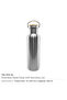 Stainless Steel Bamboo Flask - Model TM-013-SL, Silver - 7