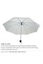 Bi-Fold Umbrella in White with Velcro Closure and Pouch - 3