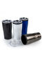 Double Wall SS Tumblers with PP Interior and Transparent Lid 580ml, Blue - 4