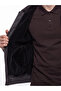 Rmz Gi̇yi̇m Farkiyla Relax Fit Fur Roba Collar Men's Leather Look Coat - 5