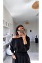 Black Off-Shoulder Modal Sweatshirt - 5