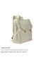 Black Cotton Backpack with Zipper Closure, Natural - 5