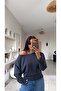 Anthracite Off-Shoulder Modal Sweatshirt