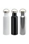 Stainless Steel Bamboo Flask - Model TM-013-SL, Silver