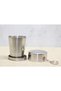 2 Pieces Collapsible Single Stainless Steel Shot Glasses – Foldable Metal Shot Glasses, Portable for Camping & Travel Use, Foldable Stainless Steel - 2