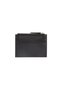 Pebble Leather Ladies' 6CC Zip Card Holder - Black - 3