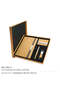 Office Gift Sets with Notebook, Pen, Card Holder, Keychain, Grey PU Leather - 3