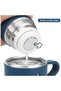Saffle - Family Set of Vacuum Flask & Two Cups - Navy Blue - 4