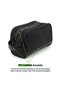 Twill Fabric Utility Pouch with PU Handle and 2 Main Zipper Compartments - 6