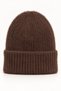 Women's Brown Plush Textured Soft Winter Warm Beanie - 2
