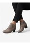 Genuine Leather Mink Zipper Detailed 5 cm Short Heeled Women's Boots - 3