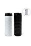 Honeycomb Design SS Bottles, Double Wall with PP Interior 420ml, Black