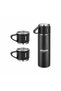 Saffle - Family Set of Vacuum Flask & Two Cups - Black - 5