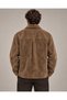 Brown Corduroy Zippered Men's Jacket - 3