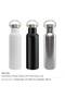 Stainless Steel Bamboo Flask - Model TM-013-SL, Silver - 6