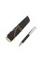 Koru - Metal Pen with Recycled Leather Barrel - Black