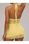 Rochie mini, galben - 3