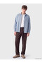 Ozmarka New Season Blue Regular Fit Striped Men's Shirt - 2
