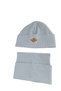 1-4 Years Old 100% Cotton Ribbed Children's Beanie Neck Collar Set Flexible Winter Beanie Set for Boys - 3