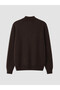 Ozmarka New Season Brown Turtleneck Patterned Men's Knitwear Sweater - 6