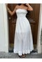 Rochie maxi, alb - 6