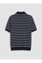 Rmz Gi̇yi̇m Farkiyla Devrik Roba Collar Striped Men's Knitwear T-Shirt - 7