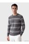 Timeless Clothing & Timeless Choices Zero Roba Collar Striped Men's Knitwear Sweater - 2
