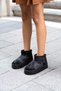 Stoned Premium Fur Black Women's Boots 00298
