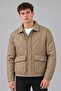 Baklava Pattern Fur Inside Bag Pocket Faux Leather Coat Kmd 855_50534 - 2