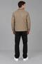 Baklava Pattern Fur Inside Bag Pocket Faux Leather Coat Kmd 855_50534 - 6
