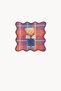 Burgundy Plaid Fairy Tale Teddy Bear Embroidered Cocktail Napkin 1 Piece - 2