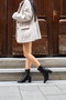 Women's Black Stretch Heeled Boots 00295 - 3