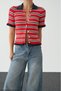 Women's Short Sleeve Ruffle Detailed Knitwear Cardigan