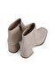 Mink Flexible Sole Comfortable Form Side Zipper Medium Thick Heeled Ankle Boots - 6