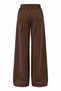 Women's Brown Flat-Leg Modal Fabric Sweatpants with Pockets - 6