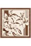 70X70 Women's Scarf – Brown Floral Patterned Silk-Look Satin Square Scarf, Stylish Neck and Shoulder Accessory - 3