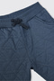 Baby Boy Navy Blue Ribbed Waistband Sweatpants with Pockets - 3