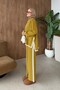 Melisa Stripe Detail Pique Set Mustard - 3