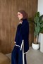 Melisa Stripe Detail Pique Set Navy Blue - 4
