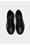 Black Leather Men's Sneakers - 5