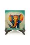 Elephant Printed Wooden Tabletop 10X10 1G-Fil2 - 2