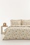 Tyros 100% Cotton Single Duvet Cover Set - Beige