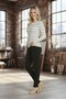 Women's Striped Ribbed Camisole Short or Long Sleeve Crew Neck Bodysuit - 2
