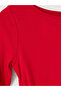 Two Mt Shop Quality Xside Red Camisole Plain Super Skinny & Extra Slim Long Sleeve Women's T-Shirt - 3