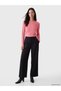 Two Mt Shop Quality Pink Ribbed Plain Tight & Slim Long Sleeve Women's Bodysuit - 2