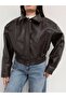 Shoulder Zipper Leather Jacket - 3
